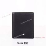 Montblanc Black Leather Vertical Wallet Fake Mont Blanc Wallet